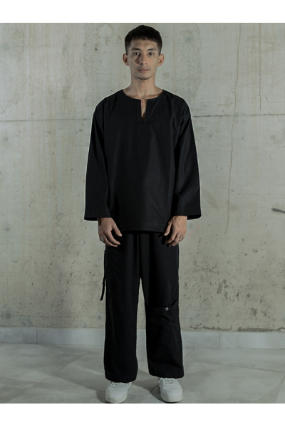 Kurta Long Sleeve Sukam, Black